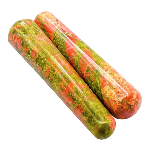 Image of Unakite Crystal Wand - Smooth Crystal Wand for Energy Healing, Chakra Balancing, Meditation and Home Decor - Crystals and Healing Stones for Gift