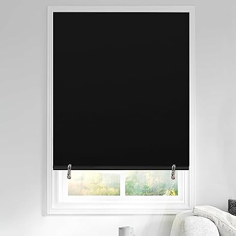 MODESLAB Portable Blackout Windows Cover, 36" x 72" No Drill Blackout Curtains Shades 100% Temporary Blackout Screen Film for Bedroom Travel Camping, Black Cover