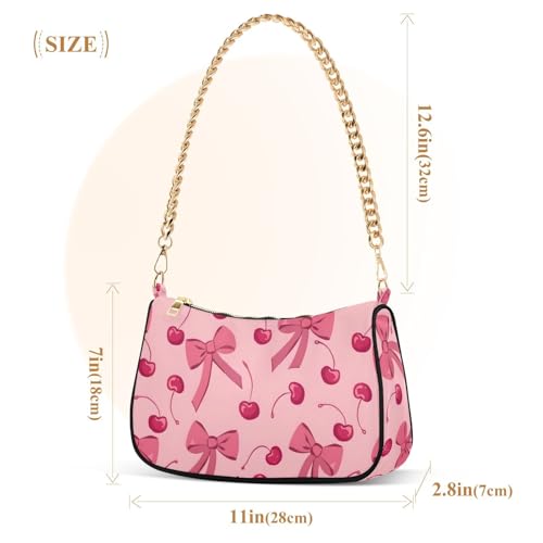 Chain Shoulder Bag Hobo Tote Handbag Mini Clutch Purse with Zipper Closure for Women3