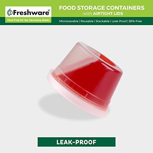 Image of Freshware [240 Pack] 16 oz Food Storage Containers with Lids, Plastic Containers, Freezer Safe | Meal Prep | Stackable | Leakproof | BPA Free, Clear