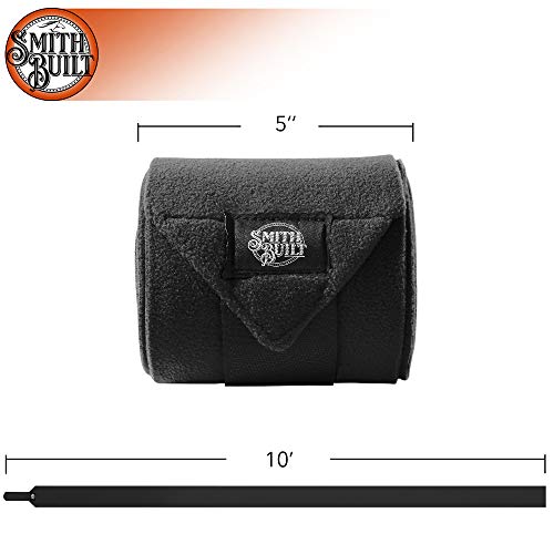 SmithBuilt Equine Fleece Polo Wraps, Black - (Set of 4) Horse Leg Bandages - Image 5