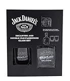 Jack Daniels Licensed Barware White Rabbit Decanter Gift Set, Clear