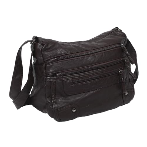 Sac bandoulière femme en cuir PU souple et élégant pour le shopping