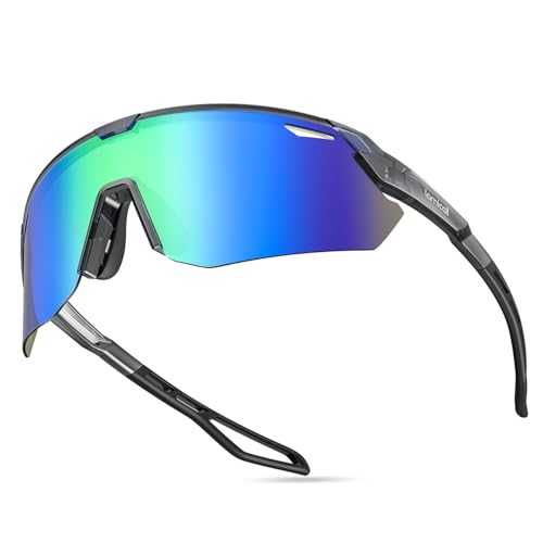 Lamicall Fahrradbrille Herren, Schnelle Brille Damen - [24g TR-90 Ultra Leicht] Polarisierte...