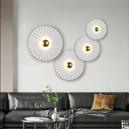 Aplique de pared moderno blanco estilo Art Déco e iluminación LED para interior 3