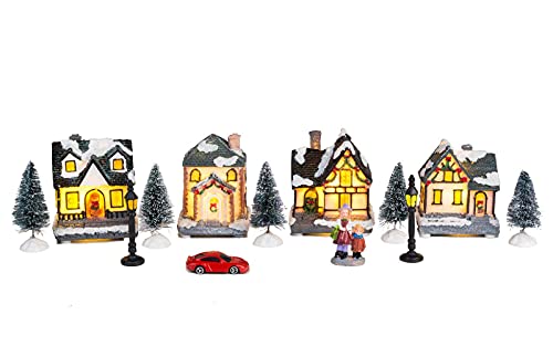 小さいクリスマスは家の装飾的な家のテーブルの棚をつけることを導き、通りから成っています