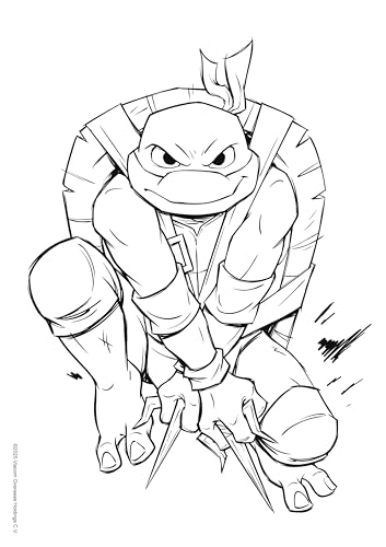 Jandaia - Bloco para Colorir - A4-28 Folhas - 180G - Tartarugas Ninjas