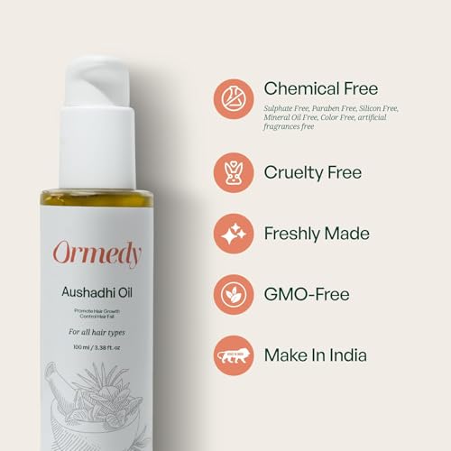 Image of Aushadhi & Castor Hair Fall Control Oil Combo | Natural Cold-Pressed Hair Oil for Thicker, Stronger Hair, Scalp Nourishment & Hairfall Reduction | Men & Women