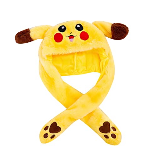 Sovanna Mütze mit Bewegliche Ohren Hasen Lustige Hüte Lustige Plüsch Mütze mit Ohren Kawaii Plush Mütze Kinder Cover