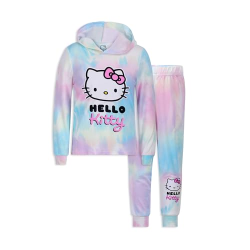 Sudadera con capucha Hello Kitty y pantalón deportivo de niña para evitar el frío al jugar