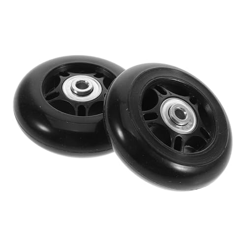 HORIALENCE 2 piezas Ruedas de Repuesto Silenciosas para Maleta de Ruedas Giratorias de Goma y Metal Diseño Duradero y Suave para Equipaje de Viaje