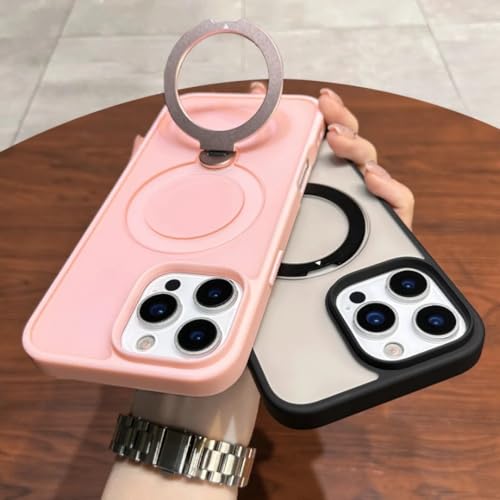 Coque magnétique mate pour iPhone 15 Plus avec anneau de support - 4