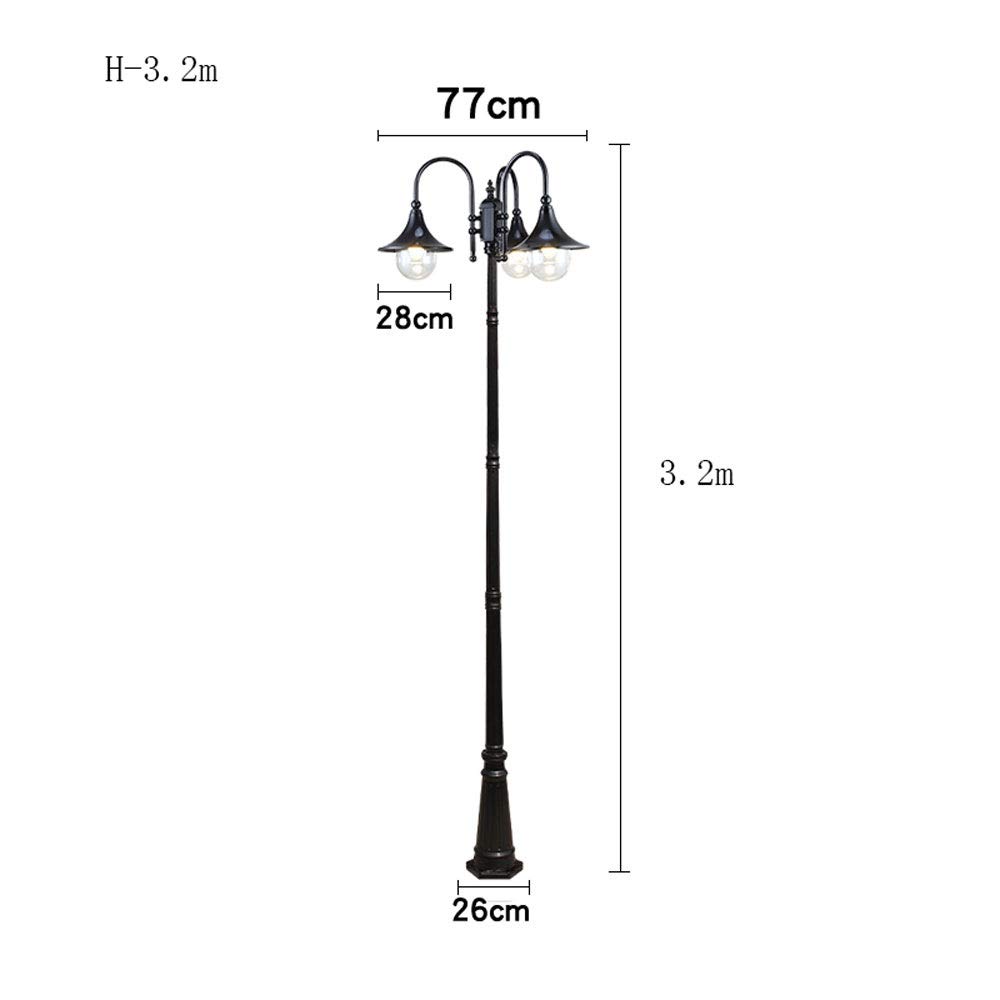 Lanterne d'extérieur vintage en fonte d'aluminium moulé sous pression - Lampe d'extérieur étanche pour cour, allée, terrasse, patio
