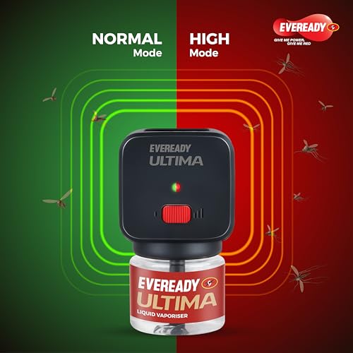Image of Eveready Ultima Mosquito Repellent, Machine + Refill Combi Pack, Dual Mode - Normal & High, Advanced Japanese Formula, 100% Protection from Dengue, Chikungunya & Malaria