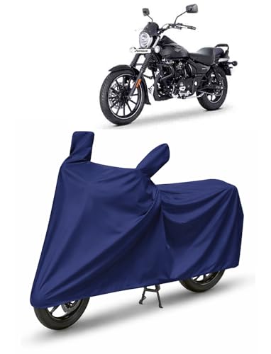 Image of Bike Cover for Bajaj Avenger Street 160 with Side Mirror Pocket & Buckle Belt | HIGH Material Quality | Weather Resistant