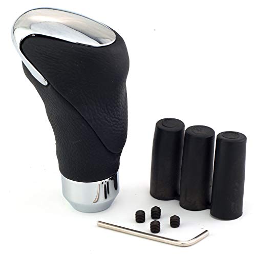 Thruifo Leather Car Gear Knob, Manual Shift Stick Shifter Handle Fit Most Mt Transmissions, Black #TOP4