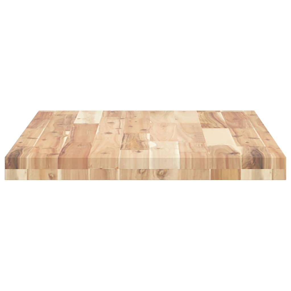 Générique Piano di lavoro non trattato, 120 x 50 x 4 cm, in legno di acacia massiccio, piano di lavoro robusto per cucina, garage o bagno, superficie liscia facile da pulire