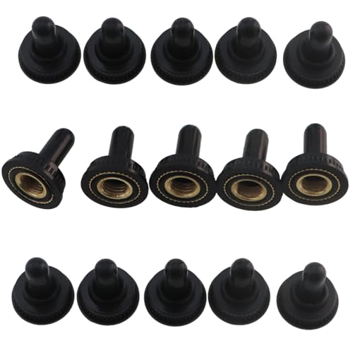 ZQIY 15PCS Black Toggle Switch Waterproof Cover 14mm Dust Proof Rubber Cap Industrial Electrical Controls Indicators Switch Accessories