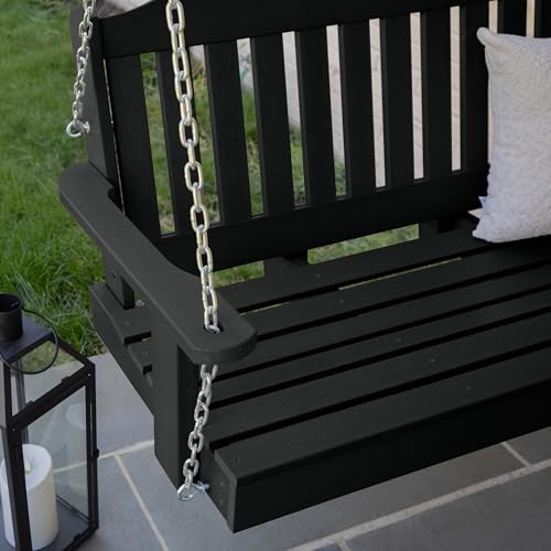 Image of Highwood AD-PORL2-BKE Lehigh Porch Swing, 4 Feet, Black