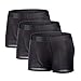 Boxer Homme Sexy Transparent Soie Glacée sous-Vêtement Invisible Mince Léger Respirant Caleçon Séchage Rapide sans Couture(Lot de 3) - Noir - L