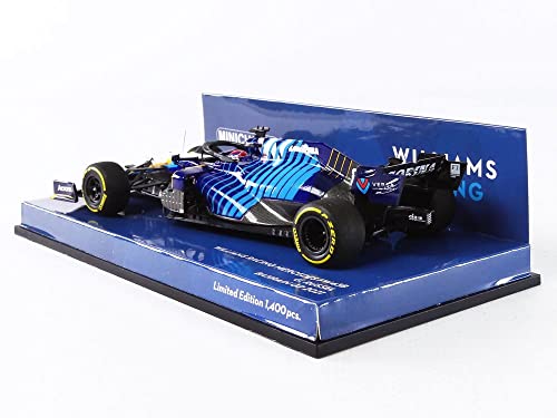 Minichamps 417210163 1:43 Williams Racing Mercedes Fw43B-George Russell-Bahrain Gp 2021 Collectible Miniature Car, Multicoloured #TOP3