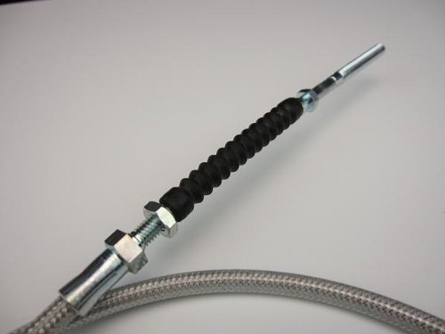 ◎１２Vモンキーゴリラ　30ｃｍロングFブレーキワイヤー黒新品　ハンドル交換時に