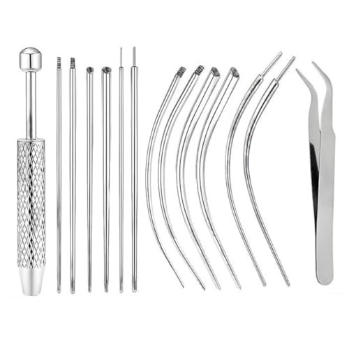 14er 16G 18G Piercing Taper Insertion Piercing Kugel Aufdreher Piercing Nadeln Edelstahl Piercing Set Taper & Insertion Nadeln, für Ohr, Nase, Lippe und Bauchnabel, mit Piercing Kugel Aufdreher