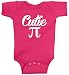 Threadrock Unisex Baby Cutie Pi (Symbol) Infant Bodysuit 6M Hot Pink