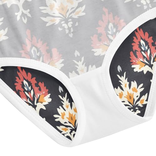 ZZKKO Ethnic Pattern Floral Girls Underwear Toddler Panties for Girls Comfort Brief Size 2-8T4