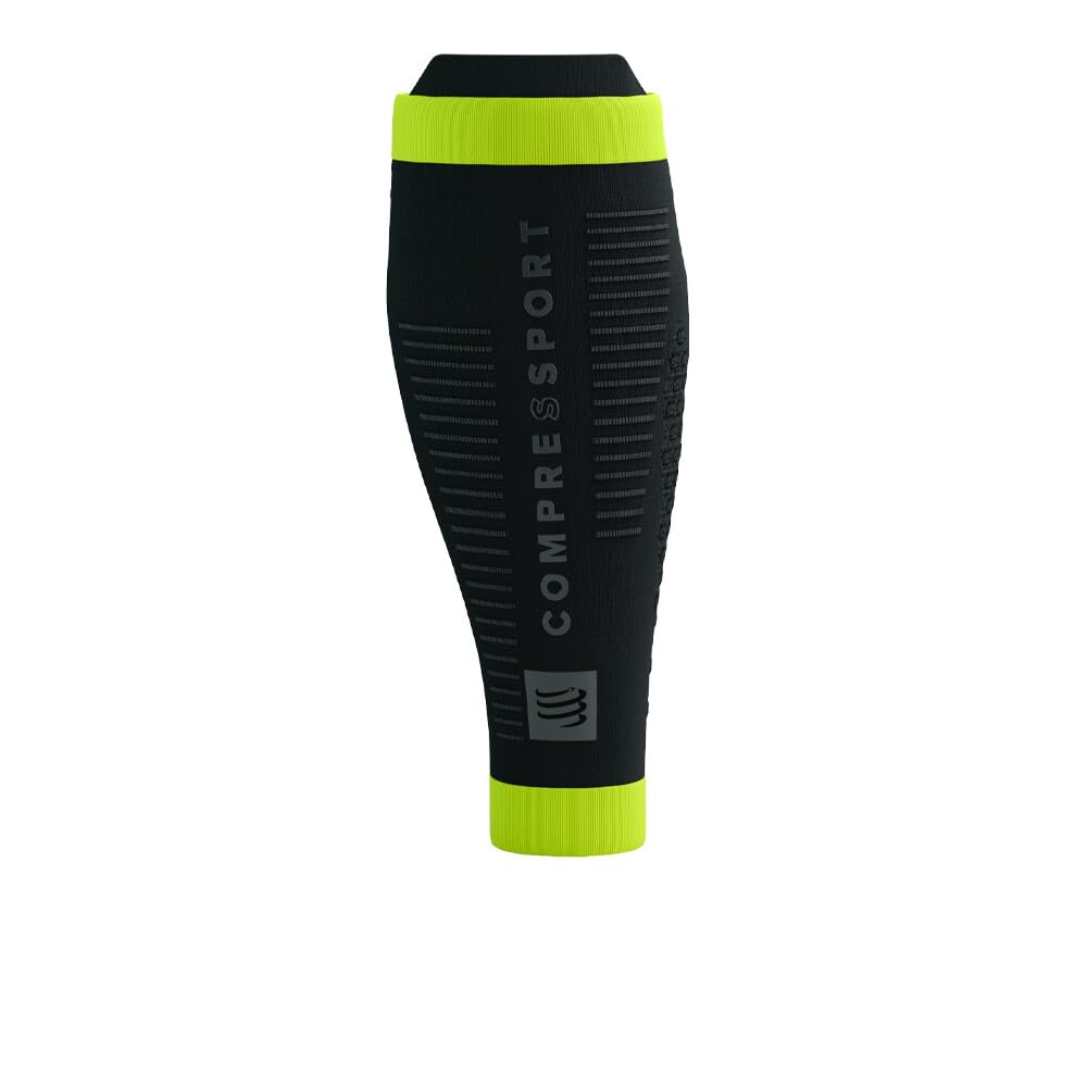 COMPRESSPORT R2 3.0 Flash Vêtements de Compression Unisexe Adultes Noir/Jaune Fluo (Multicolore), 42-46cm