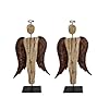 K kilipes 825 h wooden angel statue primitive farmhouse decor wood and metal angel figurine tabletop ornament hand carved angel sculpture home decor 2  urban country home decor