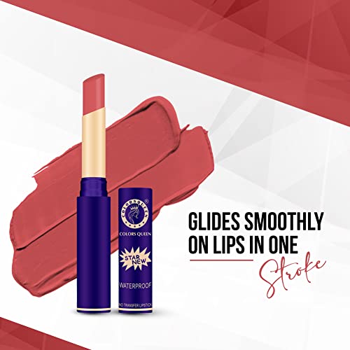 Image of Colors Queen Queen Lips Matte Lipstick | Long Lasting Lipstick Waterproof Highly Pigmented with Smooth Application | Smudge Proof Lipstick for Women (31 - Nude Peach)