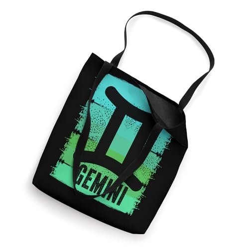Bolso tote verde para mujer con símbolo de Géminis, nacida en mayo o junio miniatura 2