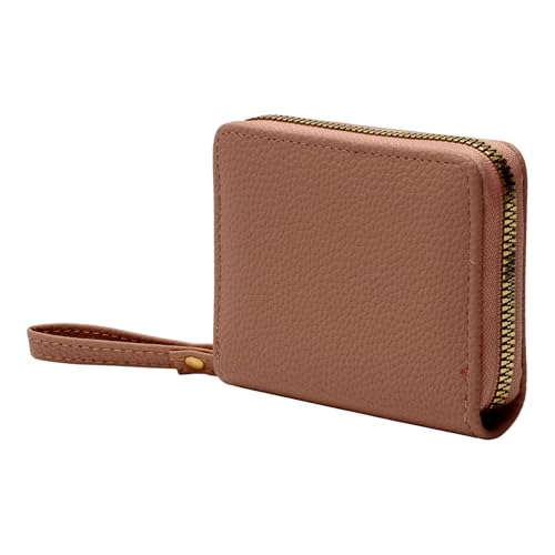 1Pcs Minimalist Wallet Minimalist Candy Colors Mini Purse PU Leather Brown 11x8.7cm2