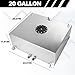 GSTP 20 Gallon 80L Fuel Cell Polished with Cap/Level Sender/12FT Oil Feed Line Silver