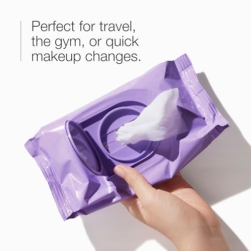 clinique take the day off micellar cleansing makeup remover wipes for face and eyes  for all skin types  no water required  perfect for gym or travel