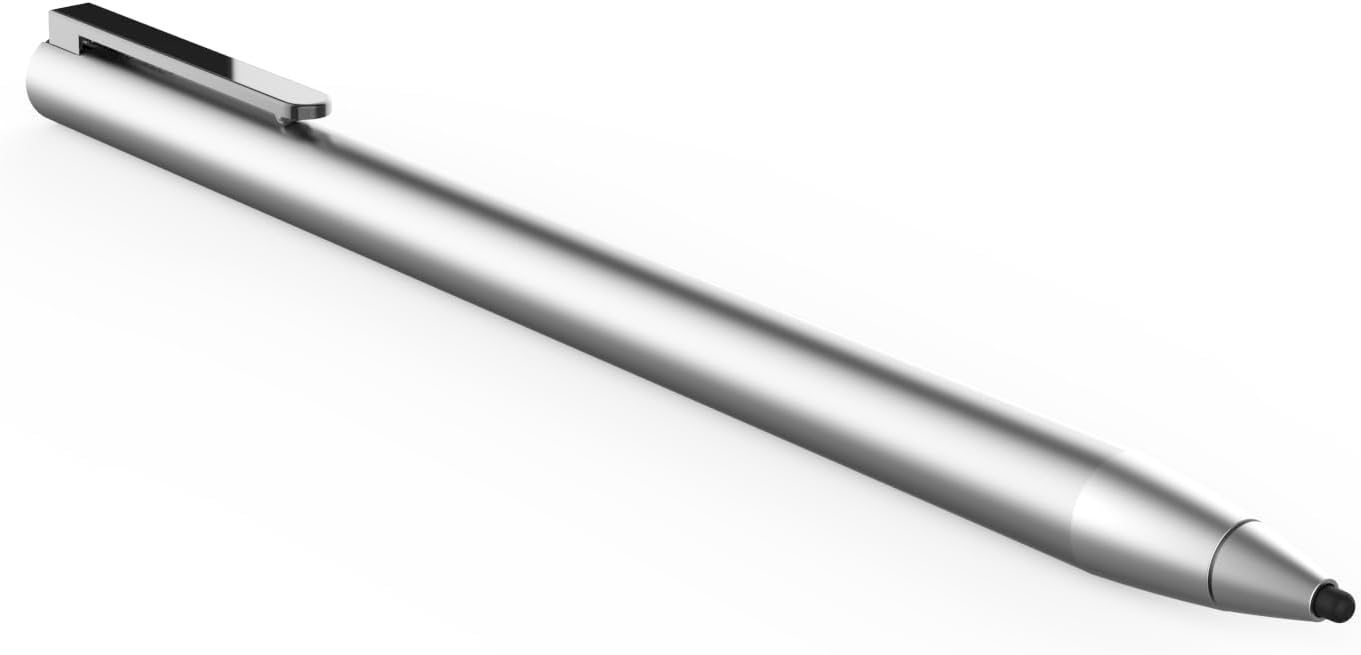 adonit Dash 4 Stylus Pen for iOS/Android [iPad/Android Tablet Pen, Extra Long Battery Life, Palm Rejection, Interchangeable Thin Tip, No Bluetooth Required] Matte Silver, ADJD4B