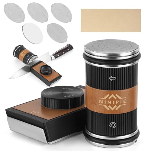 Ninipie Rollschleifer Messerschaerfer für Küchenmesser, Messerschärfer Profi, Messerschärfer Rolle Mit 5 Stück Schleifscheiben, Rolling Knife...
