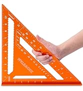Matewor Carpenter Square 12 Inch, Rafter Square for Angle Drawing Measuring Ruler, Framing Square...