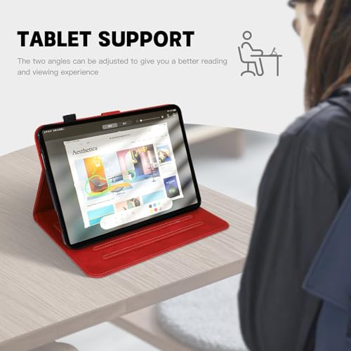 Étui iPad Mini 5 antichoc rouge compatible avec écrans 7,9 pouces
