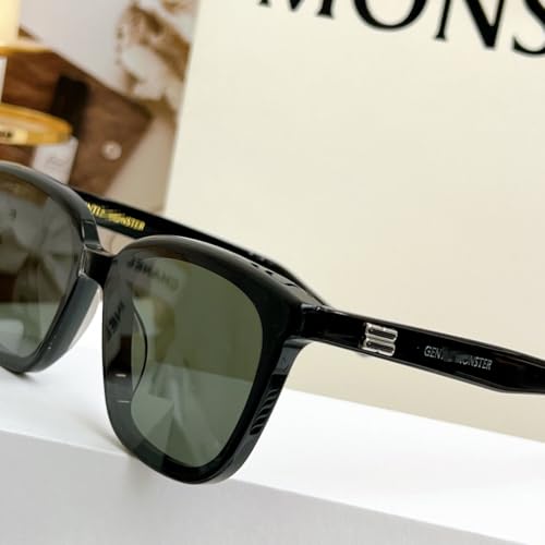 GM GENTLE Square Sunglasses For Pino Monster Black Acetate Frame Lenses Block UV Rays men women Classic Retro Style2