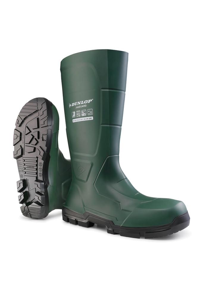 DUNLOP JobGUARD S5 Wellington Boot - Unisex, Waterproof and Lightweight, Snug-fit Work Wellies with Slip Resistant Outsole, Acifort