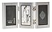 Pinnacle Frames Triple Silver Desk Frame with Black Inner, 2.5 inch by 3.5 inch