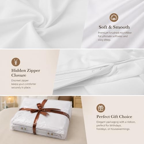Duvet Cover Set California king Size, Watercolor White Floral Wild Herbs Comforter Cover 4 Pieces Bedding Sets, Blossom Flower on Navy Blue Bed Set Include 1 Duvet Cover, 2 Pillow Shams, 1 Bed Sheet by JQZDFBGN - Used condition - Image 7
