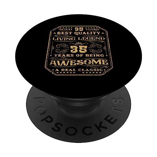 35 Años De Ser Impresionante 35 Años 35 Cumpleaños Hombre PopSockets PopGrip Intercambiable