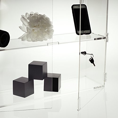 Sourceone.org Source One Deluxe Clear Acrylic Shelf Countertop Organization Display Case (Large, 1 Shelf) #TOP2