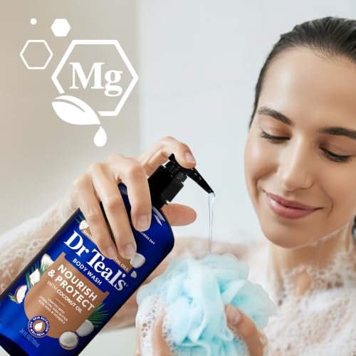 Dr Teal's Body Wash with Pure Epsom Salt, with Coconut Oil, 24 fl oz (Pack of 4) - image 4