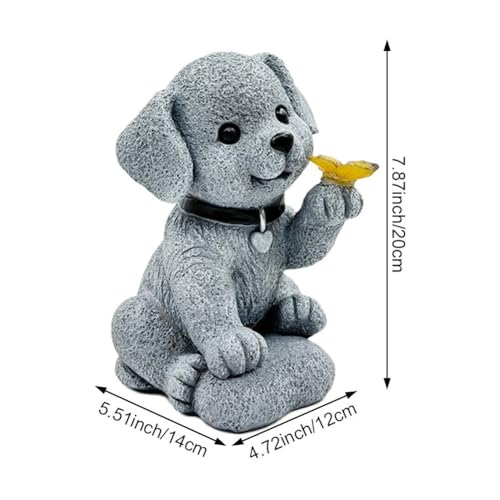 Statue de jardin de chien : décoration extérieure pour pelouse et cour - 4
