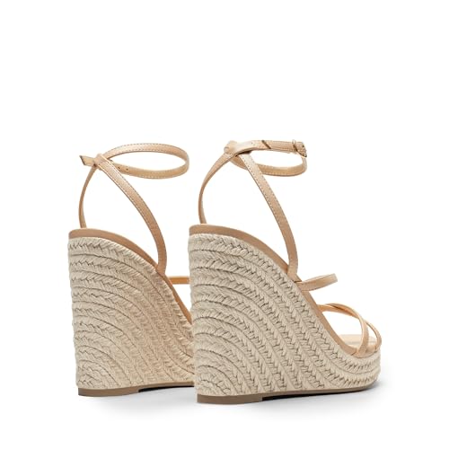 DREAM PAIRS Women's Strappy Espadrille Wedge Sandals,Size 9.5,Nude by DREAM PAIRS - Used condition - Image 7
