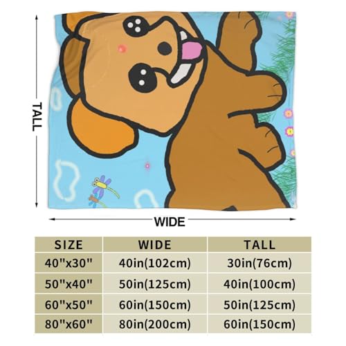 Couverture micro polaire chien lavable grand plaid dessin animé lit canapé - 4